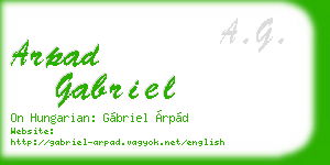 arpad gabriel business card