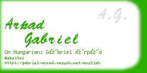 arpad gabriel business card